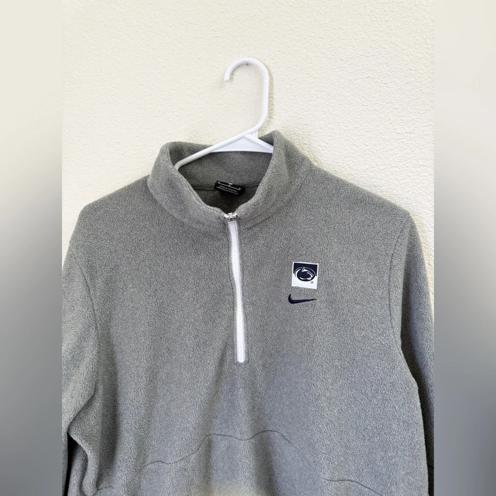 Nike Gray Kansas State Wildcats Quarter Zip Fleece Pullover Sweatshirt Size M